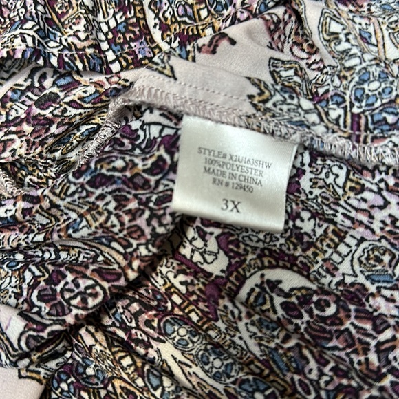 Como Vintage boho cold shoulder blouse 3X - Picture 9 of 11